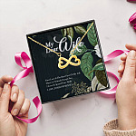 Husband To My Dear Wife Your Love Is The Best Part Of My Life Infinity Heart Pendant Necklace