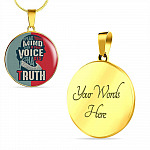 Ruth Truth Bader Necklace - Ruth Fight For The Things You Care About Ginsburd RGB Circle Pendant Necklace - Circle Luxury Necklace (Gold Plated)