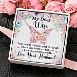 My Dear Wife Your Love Is The Best Part Of My Life Joined Interlocking Hearts Pendant Necklace