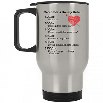 14 oz. Silver Travel Mug