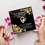 Sunflower To My Grandma Everything I Am You Helped Me To Be Forever Love Pendant Necklace