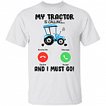 My Tractor Is Calling And I Must Go T-Shirt For Kids - Tractors Lover Youth Tee, White, Youth T-Shirt My Tractor Is Calling And I Must Go T-Shirt For Kids - Tractors Lover Youth Tee, White, Youth T-Shirt