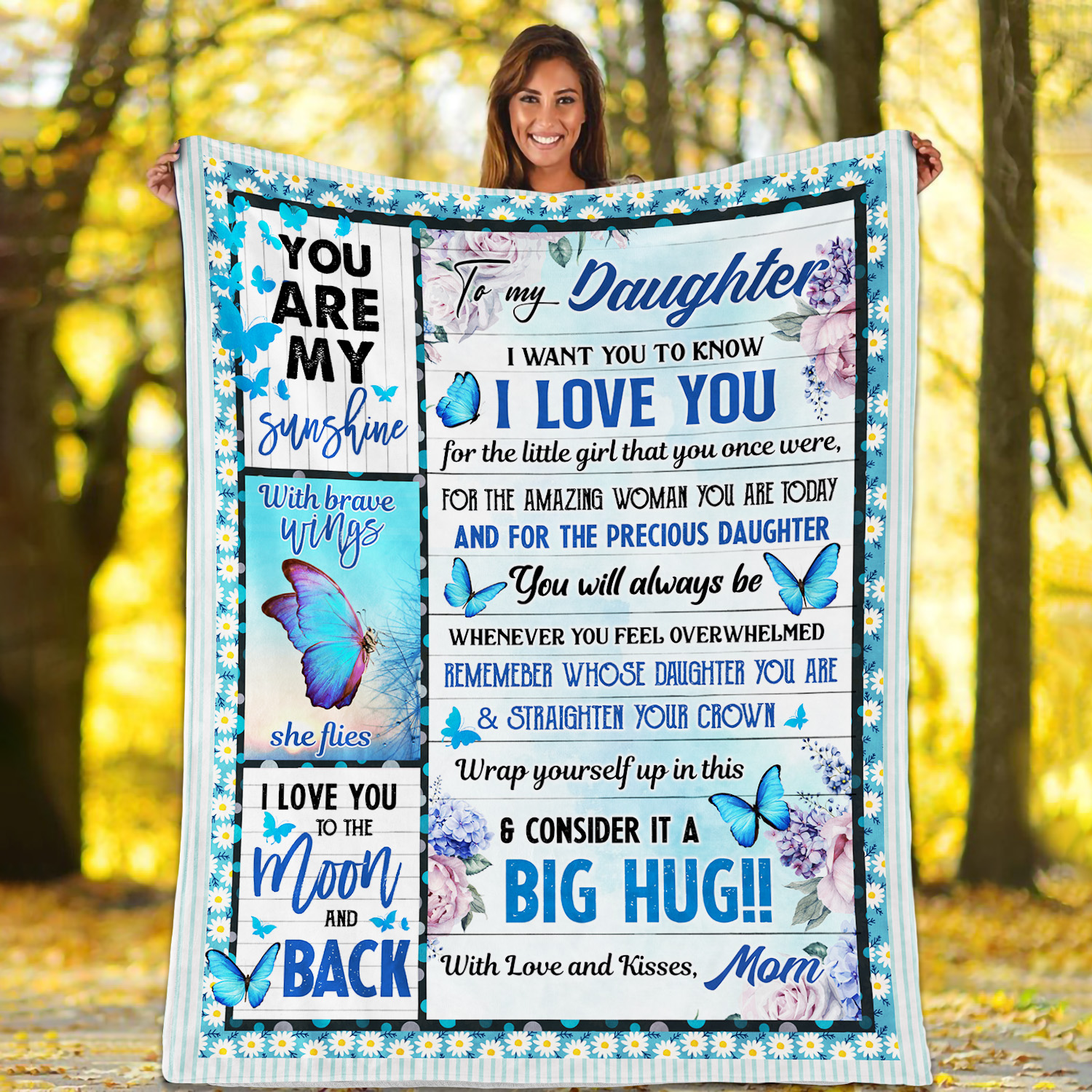 3VT. To My Daughter I Want You blanket mockup