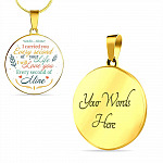 I Carried You Every Second of Your Life I Will Love You Second Of Mine Circle Pendant Necklace - Circle Luxury Necklace (Gold Plated)