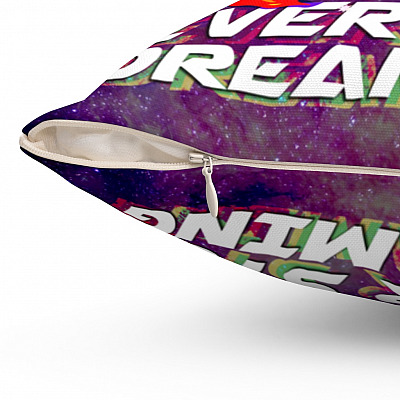 Alternative view of Never Stop Dreaming Throw Pillow - Indoor Outdoor Cushion - Sofa Home Decor - Space Star Pillow