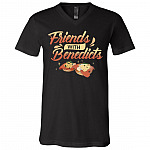 Friends With Benedict T-Shirt - V-Neck Tee, Black, V-Neck T-Shirt