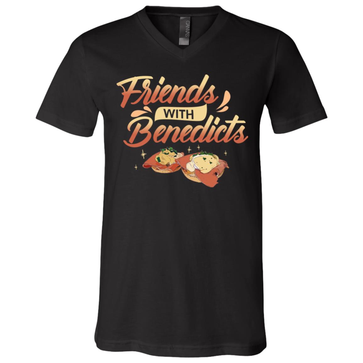 Friends With Benedict T-Shirt - V-Neck Tee, Black, V-Neck T-Shirt