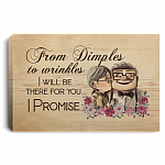 From Dimples To Wrinkles I Will Be There For You Framed Canvas - Unframed Poster - Wedding Wall Art Decor, White, 0.75'' Framed Canvas