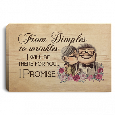 From Dimples To Wrinkles I Will Be There For You Framed Canvas - Unframed Poster - Wedding Wall Art Decor, White, 0.75'' Framed Canvas