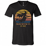 Salem Broom Company T-Shirt - V-Neck Tee, Black, V-Neck T-Shirt
