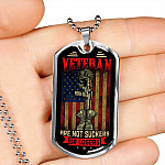 Veterans Are Not Suckers or Losers Dog Tag Necklace - Dog Tag (Silver)