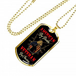American By Birth Veteran By Choice Dog Tag Necklace - Dog Tag (Gold Plated)