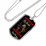 American By Birth Veteran By Choice Dog Tag Necklace - Dog Tag (Silver)