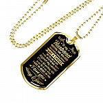 To My Husband Meeting You Was Fate Becoming Your Friend Was A Choice I Love You Always Dog Tag Necklace - Dog Tag (Gold Plated)