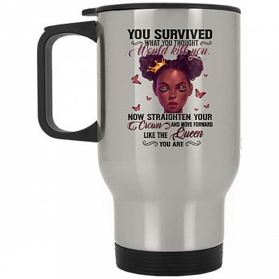 14 oz. Silver Travel Mug