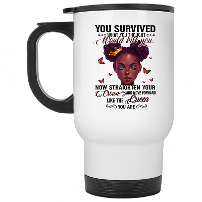 14 oz. White Travel Mug