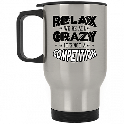 14 oz. Silver Travel Mug