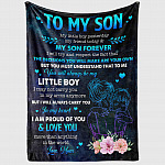 3VT. To My Son My Little Boy blanket mockup