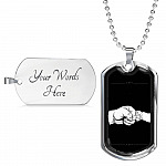 From Mom To My Son I Pray You Will Always Be Safe Dog Tag Pendant Necklace - Inspirational Gifts - Dog Tag (Silver)