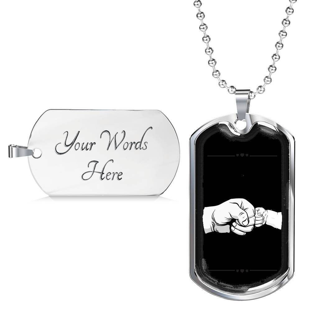 From Mom To My Son I Pray You Will Always Be Safe Dog Tag Pendant Necklace - Inspirational Gifts - Dog Tag (Silver)