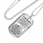 From Mom To My Daughter I Pray You Will Always Be Safe Dog Tag Pendant Necklace - Inspirational Gifts - Dog Tag (Silver)