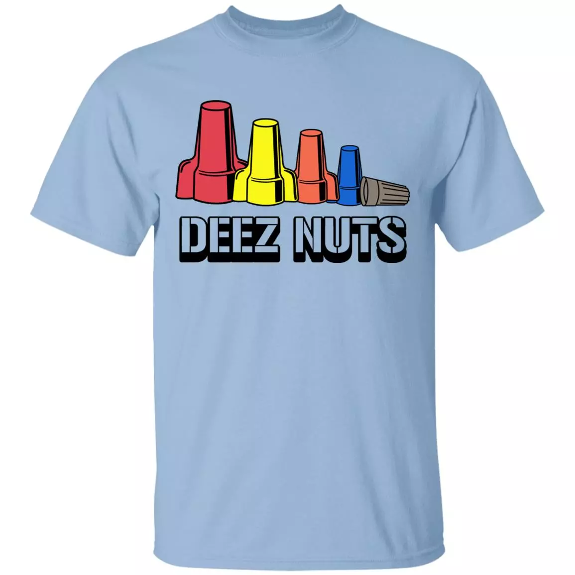 Deez Nuts Electrician Shirt - Funny Electrician Shirt - Humor Engineer Shirt - Science Lover Gifts, Light Blue, Unisex T-Shirt
