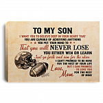 To My Son I Want You To Believe Deep In Your Heart Wrapped Framed Canvas Prints - Unframed Poster - Room Decor Wall Art, White, 0.75'' Framed Canvas