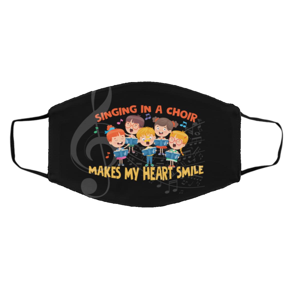 Singing In A Choir Makes My Heart Smile Washable Reusable Custom Printed Cloth Face Mask Cover, White, Cloth Face Cover – Medium/Large Singing In A Choir Makes My Heart Smile Washable Reusable Custom Printed Cloth Face Mask Cover, White, Cloth Face Cover – Medium/Large