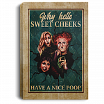 Have a Nice Poop Hocus Pocus Bathroom Vintage Gallery Wrapped Framed Canvas Prints - Unframed Poster, White, 0.75'' Framed Canvas