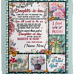 Personalized To My Daughter In Law I Didn't Get To Choose You Fleece Blanket - Sherpa Blanket - Woven Blanket, White, Cozy Plush Fleece Blanket - 50x60