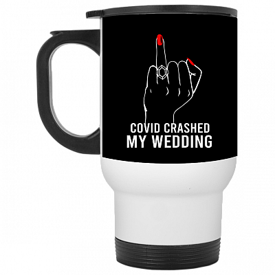 14 oz. White Travel Mug