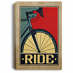 Ride Biker Hope Style Framed Canvas - Unframed Poster - Bike Canvas Wall Art, White, 0.75'' Framed Canvas