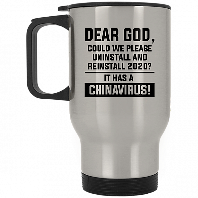 14 oz. Silver Travel Mug