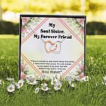 To My Soul Sister Forever Friend There Is Nobody in This World Whose Friendship Gift Interlocking Hearts Pendant Necklace