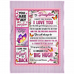 To My Daughter I Want You To Know I Love You Fleece Blanket - Premium Sherpa Blanket - Woven Blanket, White, Arctic Fleece Blanket - 60x80