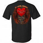 Personalized In Loving Memory Heart Your Wings Were Ready But Our Heart Was Not Print On Back Only T-Shirt, Black, Unisex T-Shirt