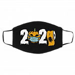 2020 Pumpkin With Toilet-Paper Washable Reusable Custom - Printed Cloth Face Mask Cover, Black, Cloth Face Cover – Medium/Large