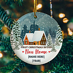 75HG. Personalized First Christmas ornament-mk1