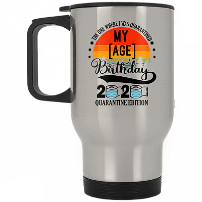 14 oz. Silver Travel Mug