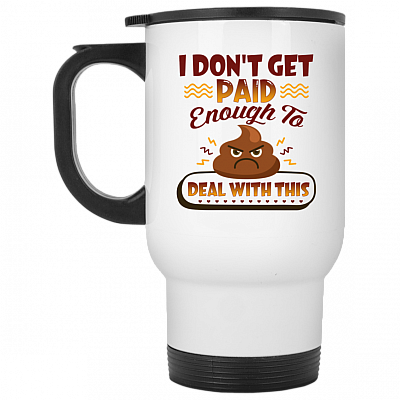 14 oz. White Travel Mug