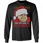 Ho Ho Holy Schnikes Ugly Christmas Hoodie - Long Sleeve - Sweatshirt, Black, Long Sleeve