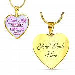 Women My Dear Wife Your Love Is The Best Part Of My Life Heart Pendant Necklace Gifts For Wife - Heart Luxury Necklace (Gold Plated)