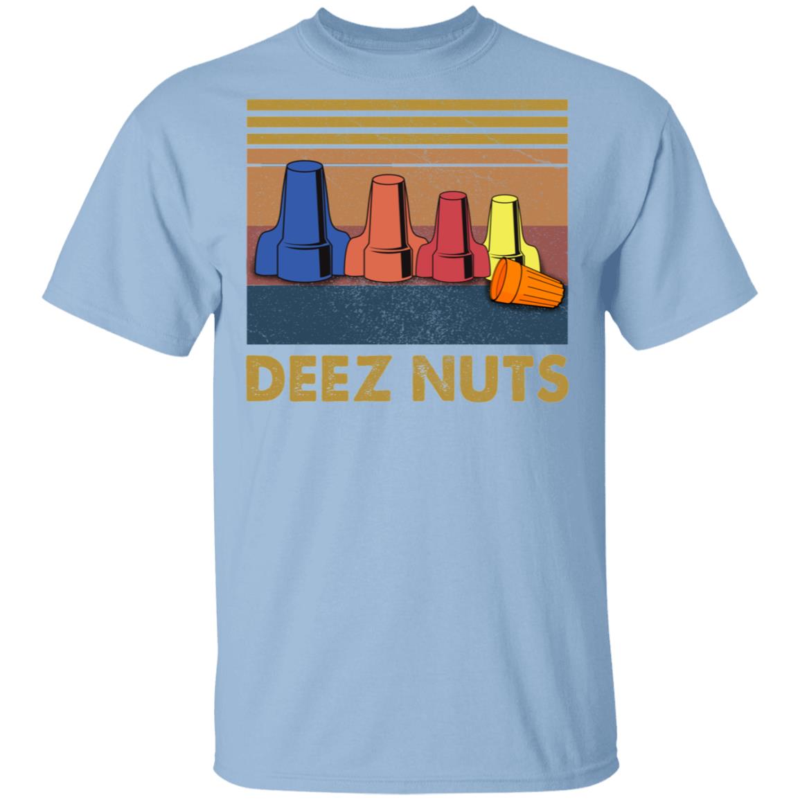 Deez Nut Electrical Nut Caps Funny - Vintage Design Electrical Engineering Gift T-Shirt, Light Blue, Unisex T-Shirt