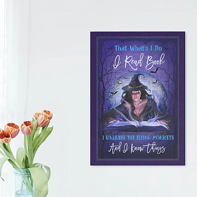 Alternative view of That's What I Do I Read Books Unleash The Flying Monkeys I Know Things Framed Canvas Prints - Unframed Poster
