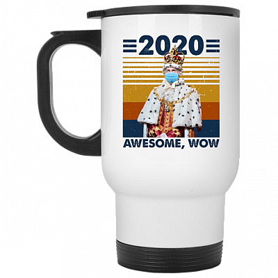 14 oz. White Travel Mug