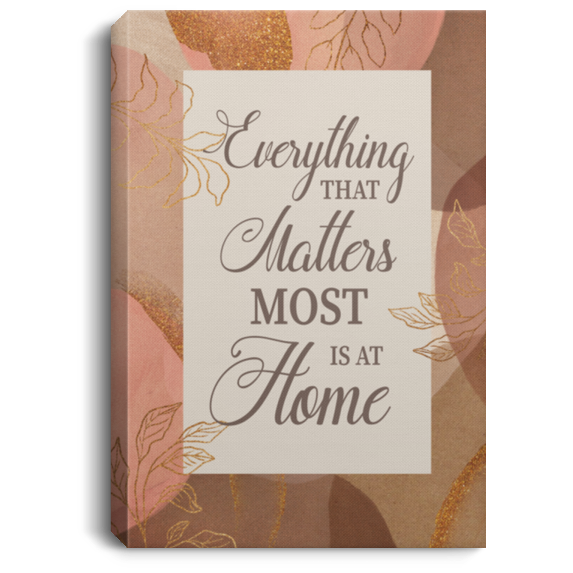 Everything That Matters Most Is At Home Framed Canvas - Unframed Poster, White, 0.75'' Framed Canvas Everything That Matters Most Is At Home Framed Canvas - Unframed Poster, White, 0.75'' Framed Canvas