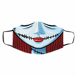 Sally Halloween Nightmare Before Christmas Washable Reusable Custom Printed Cloth Face Mask Cover, White, Cloth Face Cover – Medium/Large
