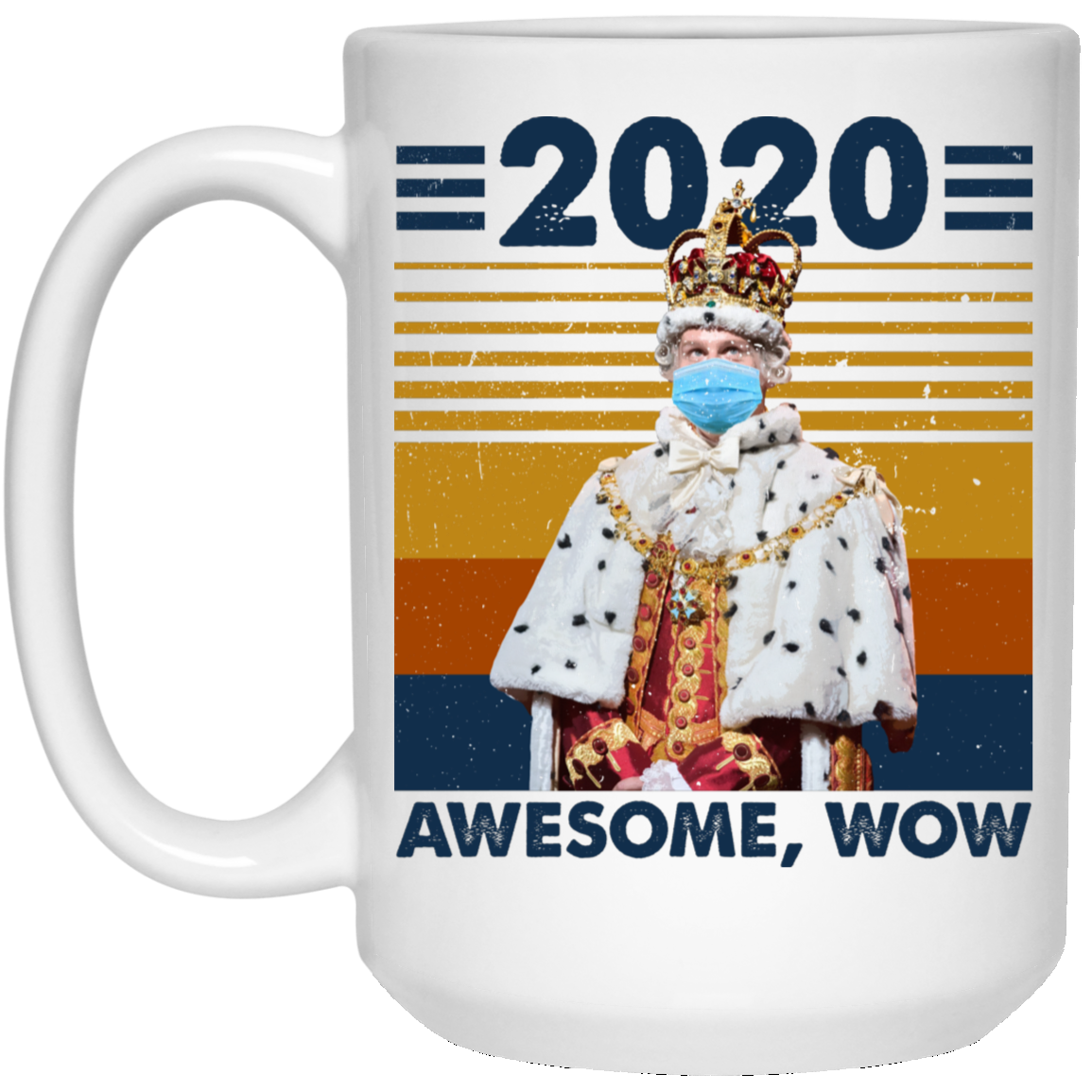 2020 Awesome Wow Ceramic Coffee Mug - Beer Stein - Water Bottle - Funny 2020 Mug, White, 15 oz. White Mug