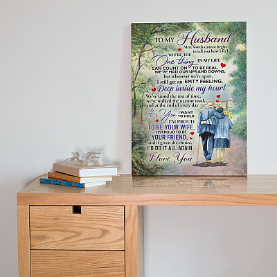 Alternative view of From Wife To Husband I'm Proud To Be Your Wife Your Friend Romantic Framed Canvas Prints - Unframed Poster