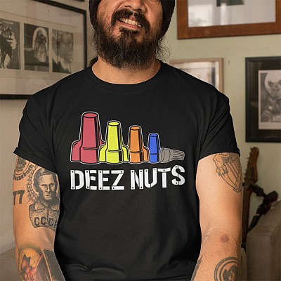 Alternative view of Deez Nuts Electrician T-shirt - Funny Electrician Humor Engineer Shirt For Men